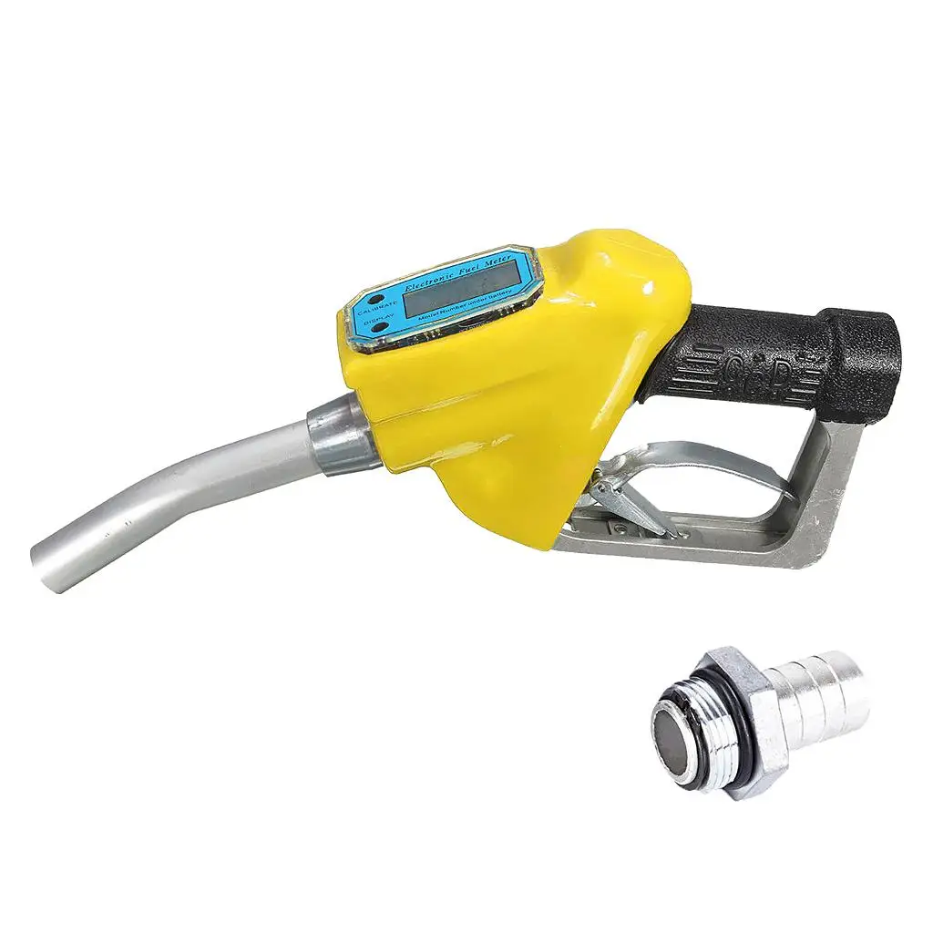 Electronics Fuel Gasoline Petrol Oil Delivery Transfer Tool Nozzle Dispenser Flow Meter