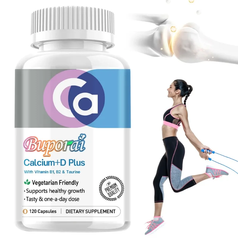 

Calcium + Vitamin D - Dental and Joint Health, Nervous System Support, Improved Muscle Endurance & Energy Levels - 120pcs