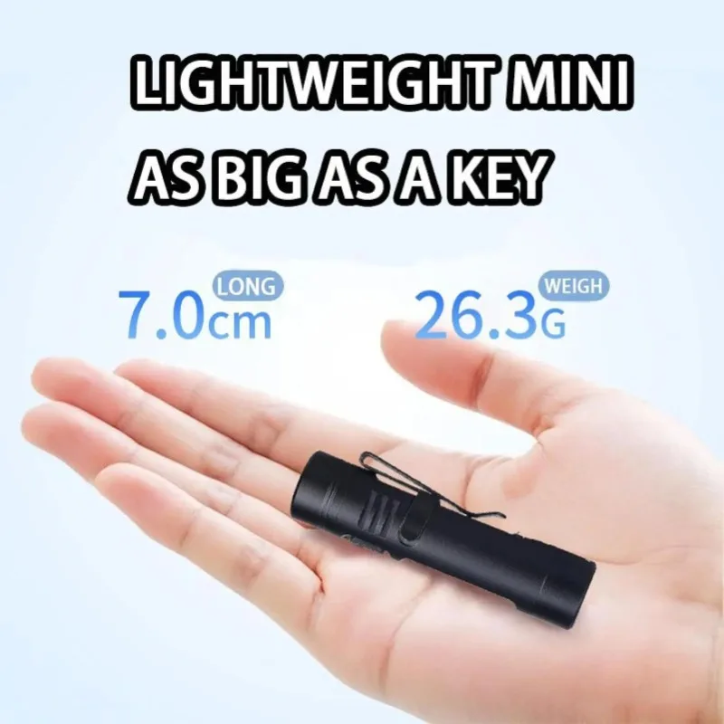 Multi Functional Mini Flashlight Keycap Clip Lamp Portable Work Light Rechargeable Emergency Lighting Outdoor Camping