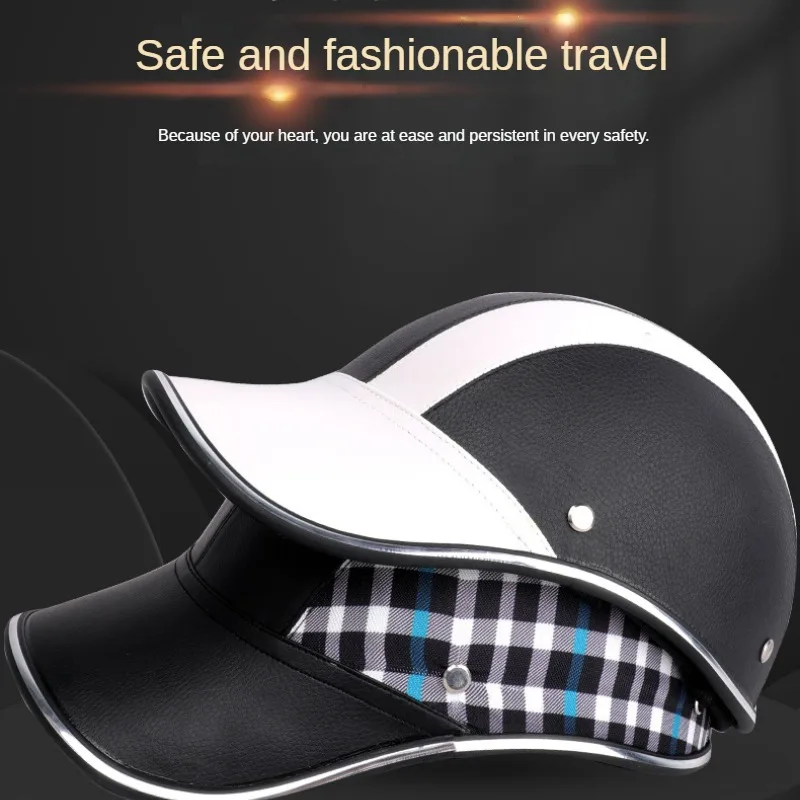 Retro Drifting Helmet Baseball Helmet Baseball Hat Fashionable Half Helmet Duck Tongue Hat Ultra Light All Seasons Universal