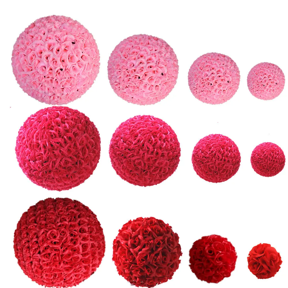 Artificial Flower Ball for Wedding Home Decoration DIY Craft Wreath Gift Valentine's Day Decor Fake Flowers ball