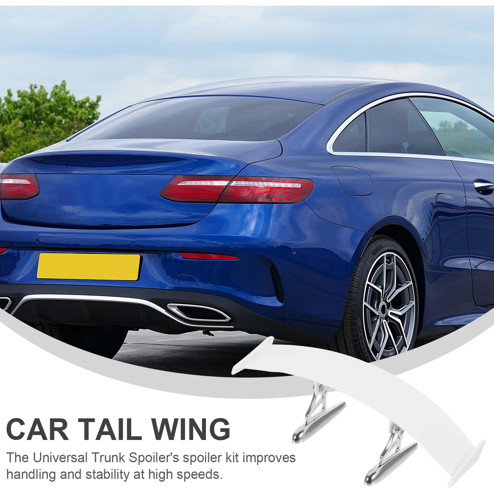 

Black Mini Rear Spoiler Wing for Car Universal ABS Plastic Tail Decoration Easy Installation Drilling Free Double Sided Tape