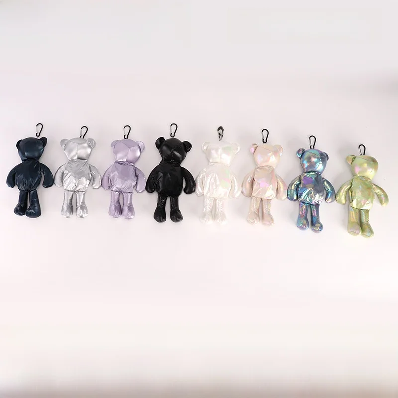 

Серебряный плюшевый мишка: игрушка, подарок, полиэстеровый мешок-органайзер, сумка-жилетка, корзина для хранения для дома и бизнеса