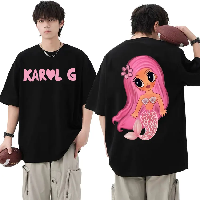 In My Bichota Era Karol G T Shirt Fairy Mermaid Retro Cartoon Tee Shirt Men's Women's Clothing Summer Trend Short Sleeve T-shirt