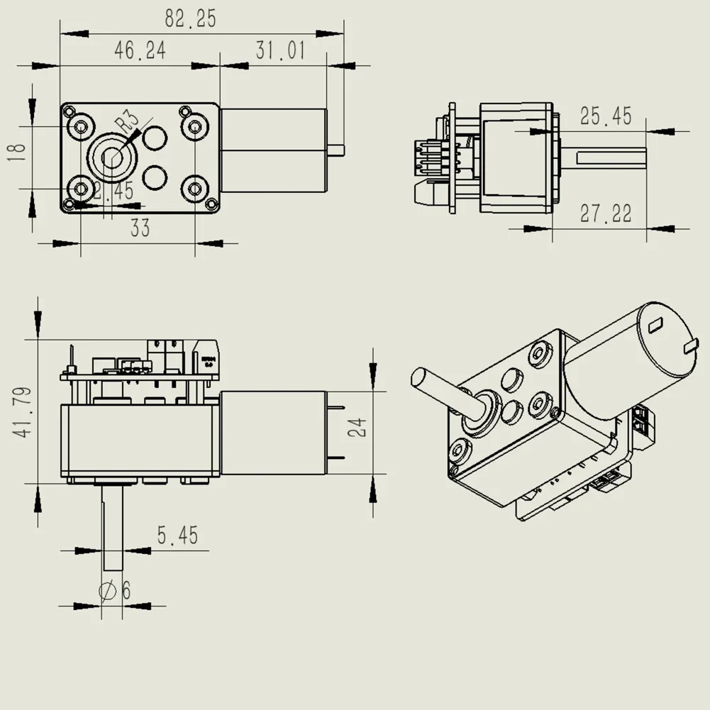 Servo de ASMC-LQB, codificador magnético de 60kg y 360 grados, reducción de engranaje helicoidal, apagado, Servo de bloqueo automático para Control de válvula de brazo de Robot