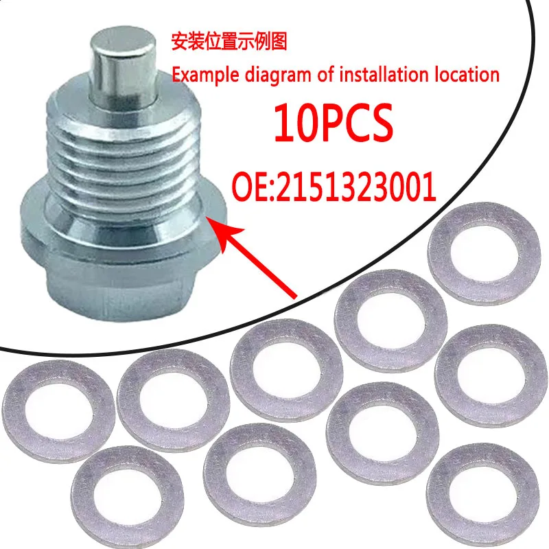 10Pcs New Genuine Engine Oil Drain Plug Gaskets 2151323001 21513 23001 21513-23001OEM For Hyundai/Kia