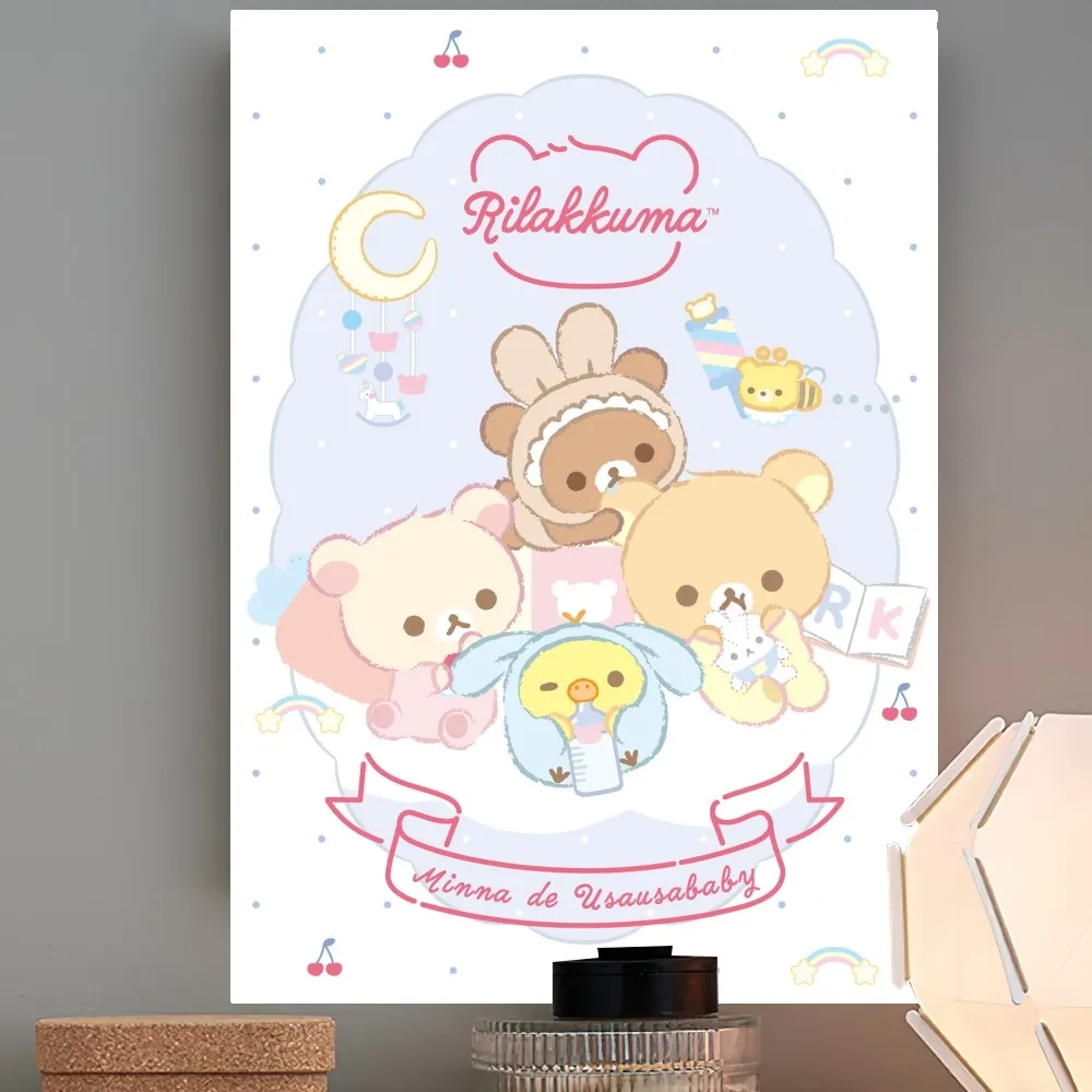 Rilakkuma Cartoon Poster Prints Wall Decals Sticker Pictures Living Room Home Decoration