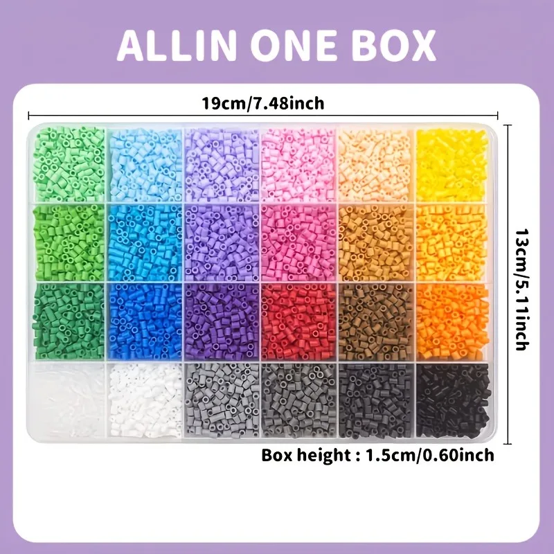 2,6mm 96 Farben Hama Perlen Bildungs-Set Bügelperlen 3D Puzzle Perlen Bügeln DIY Intelligenz Lernspielzeug Bastelpuzzles – Detail 8