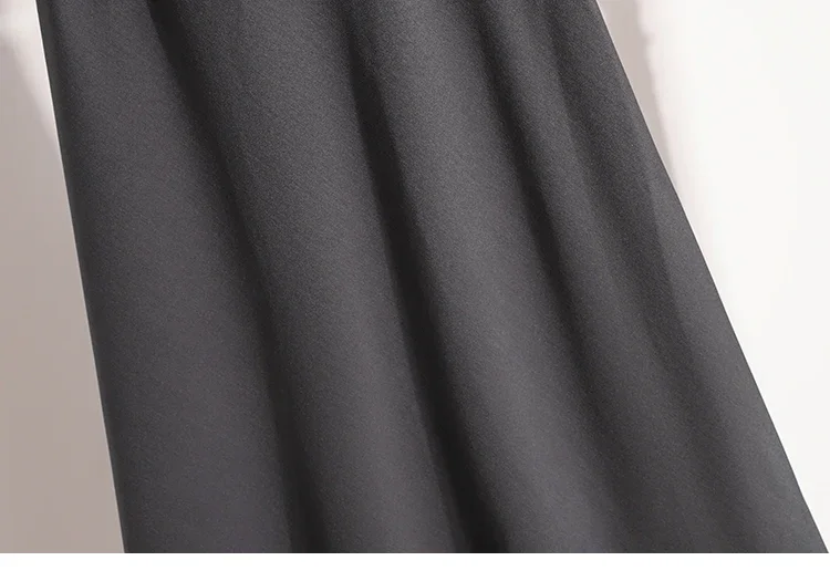 Koreanischer Stil Einfarbiger Hochtaillierter Elastischer Rock für Damen A-Linie 2026 Frühling Herbst Neu Elegant Vielseitig Alltagsrock – Detail 20