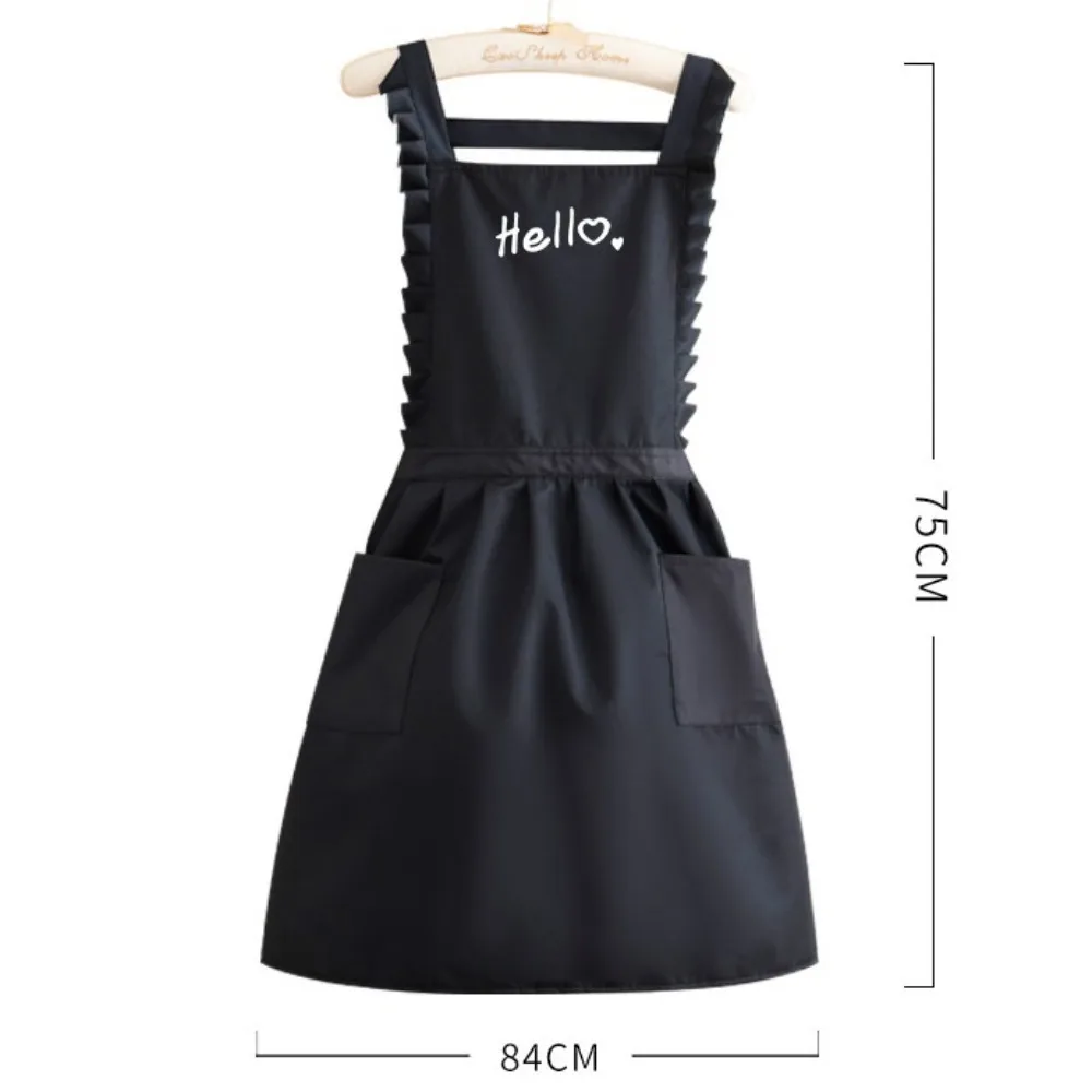 Oil-proof Aprons Waterproof with Pockets Florist Apron Breathable Wear Resistant Coffee House Apron Kitchen Cleaning Accessories