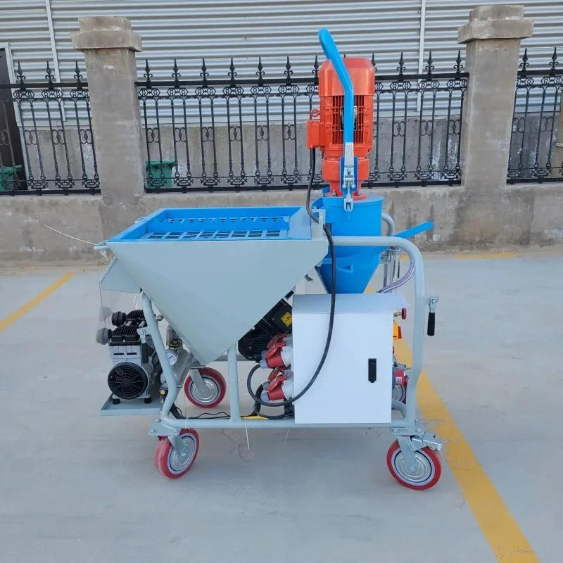 Wall plaster 30m horizontal 15m vertical, high efficiency shotcrete pump, electric