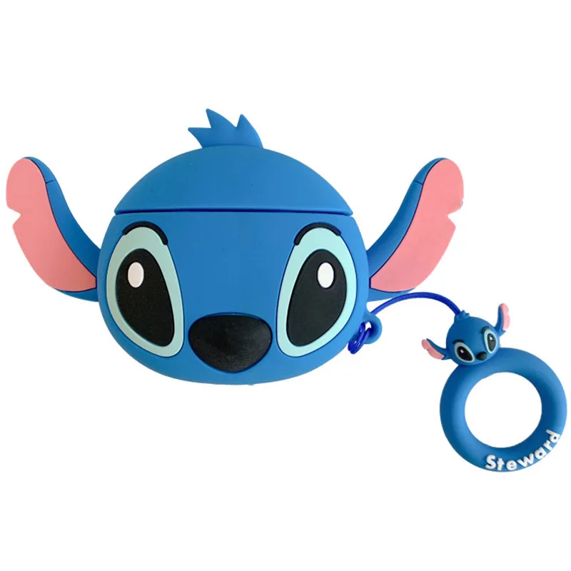 Funda de silicona con dibujos animados de Disney para Airpods 1 2, funda protectora para auriculares inalámbricos con Bluetooth, funda de carga para Airpods Pro