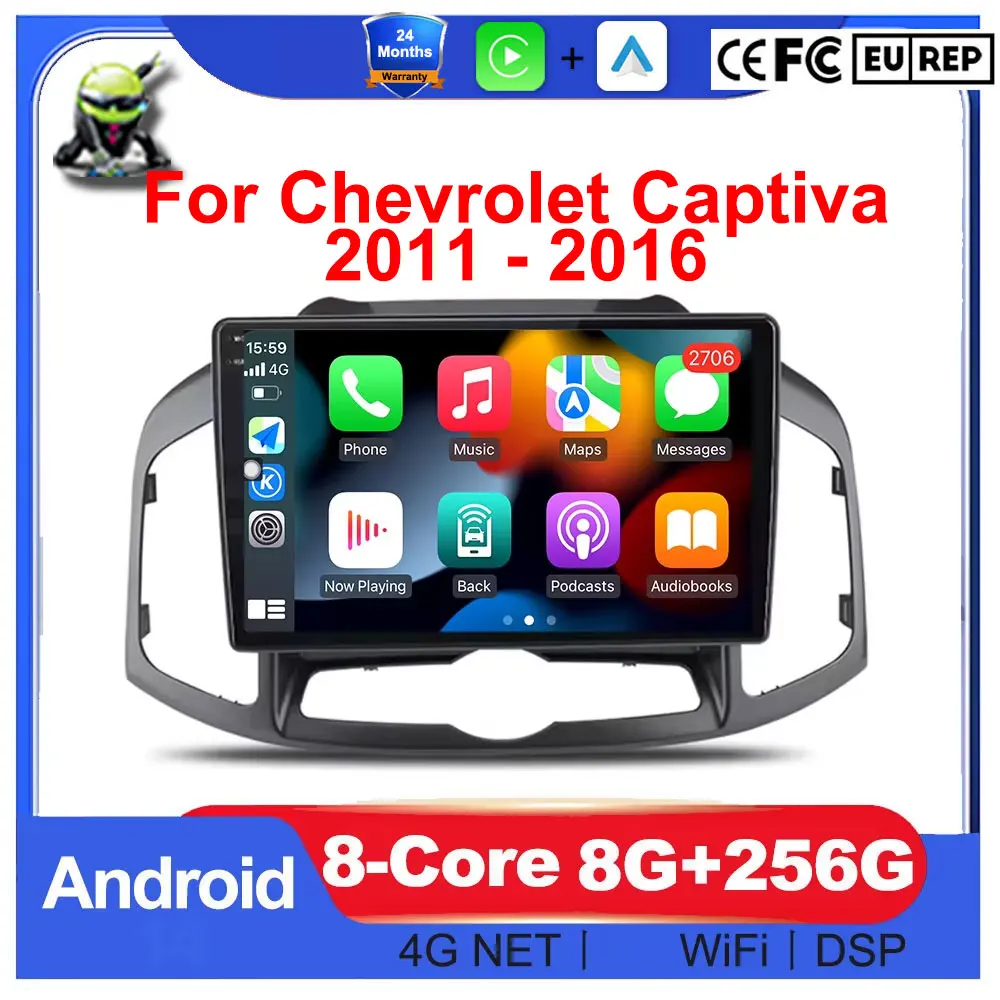 Wireless Carplay For Chevrolet Captiva 2011 - 2016 Car Radio Multimedia Video Player Android auto wireless Carplay No 2din DVD