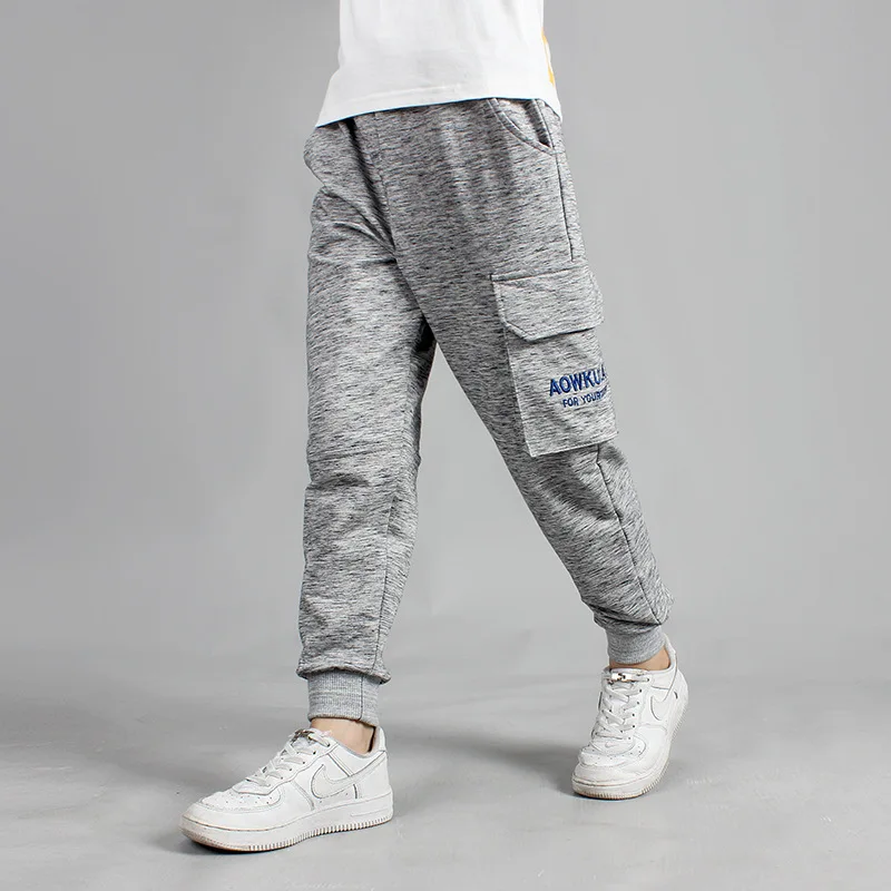 Boys Cargo Pants 2026 New Spring Autumn Kids Sport Casual Beam Foot Trousers For Children's 4-13 Years Sweatpants
