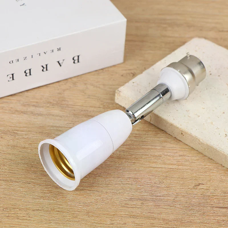 1Pc B22 To E27 Extender Screw E26 Bulb Holder Adapter 90 Drgee Rotatable Bendable Light Socket Holder Converter
