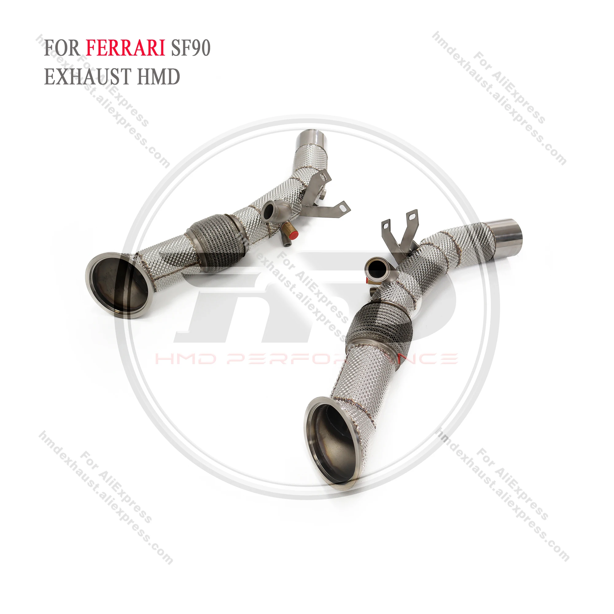 

HMD Exhaust System Stainless Steel Performance Downpipe for Ferrari SF90 2019+ With Heat Shield