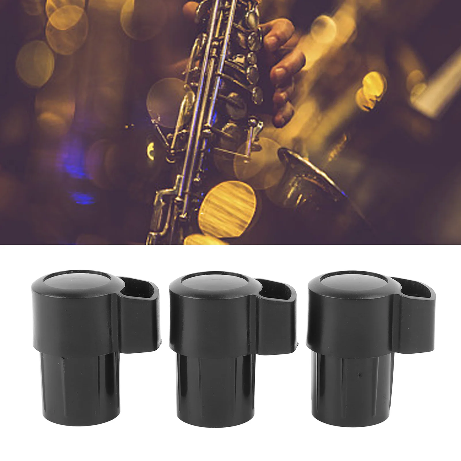 3PCS B Flat Alto Saxophone Plugs ABS Plastic Sax End Caps Bent Neck Key Protector Musical Instrument Parts