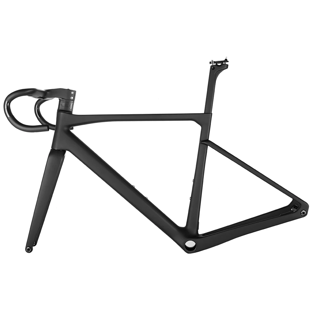 Carbon-Rennradrahmen, Scheibenbremse, ultraleicht, vollständig verstecktes Kabel, Rennrad-Rahmenset mit Lenker, Modell 2022 – Detail 5