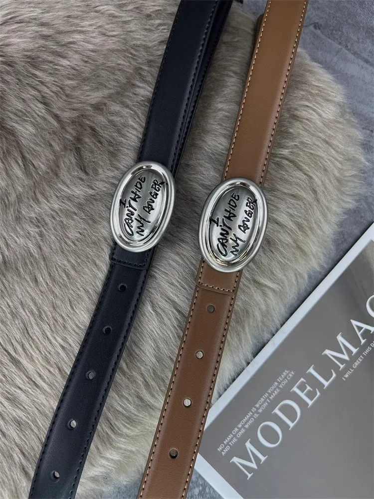 女性のヴィンテージシルバーバックル本革コルセット女性カマーバンドコートウエストバンドドレス宣言狭いベルト J078