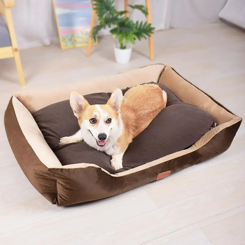 

Теплая зимняя лежанка-матрас для собак среднего размера, универсальная всесезонная подстилка для щенков, незаменимые принадлежности для собак, лежанка для собак