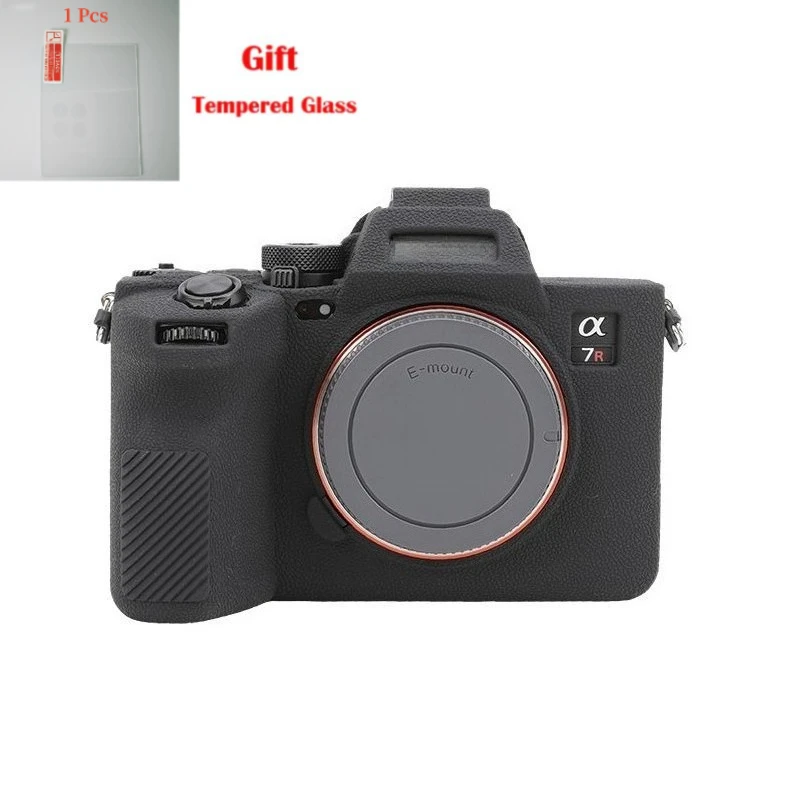 Protective case, For Sony A7R5 micro-single camera silicone case camera bag protective Bag a7m5 A7M5 + 1PCS free tempered film