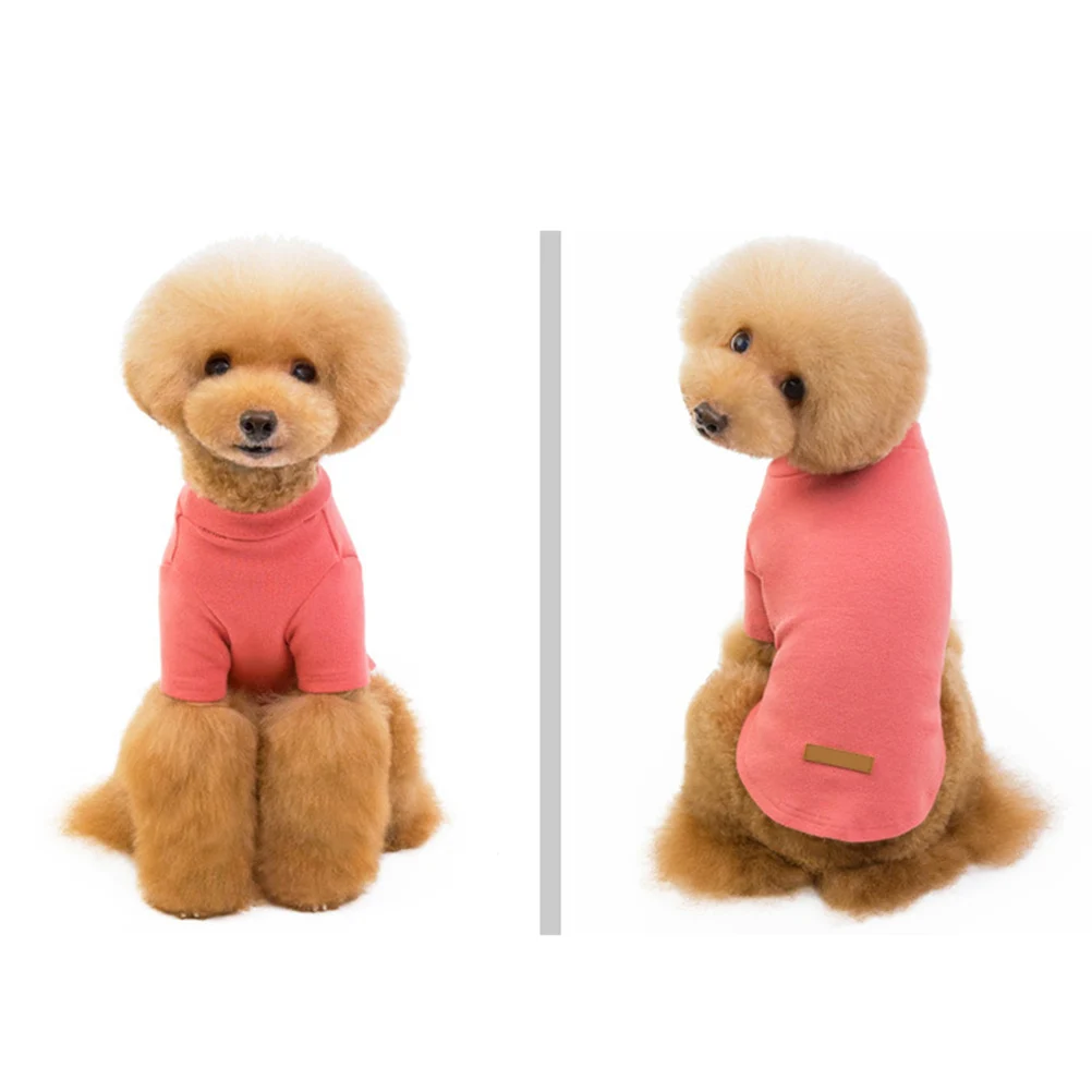 

Dog Clothes Pet Cotton Shirt Adorable Design Pink Puppy Sleepwear Pajamas Fashion Solid Color Comfortable for Small Dogs Walking