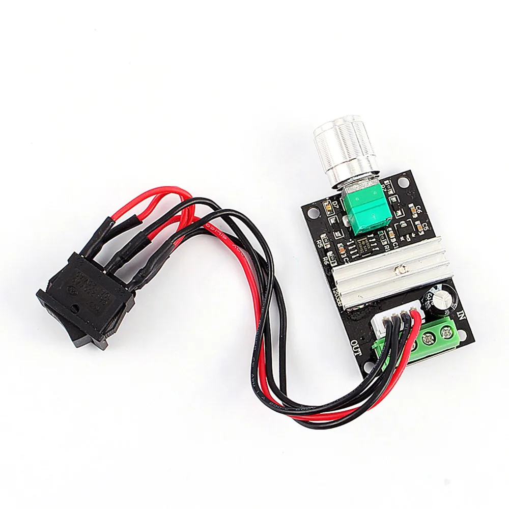 6‑28V Input Voltage DC Motor Speed Controller 3A Current Rating 80W Power Capacity Motor Speed Regulator Adjustable Knob