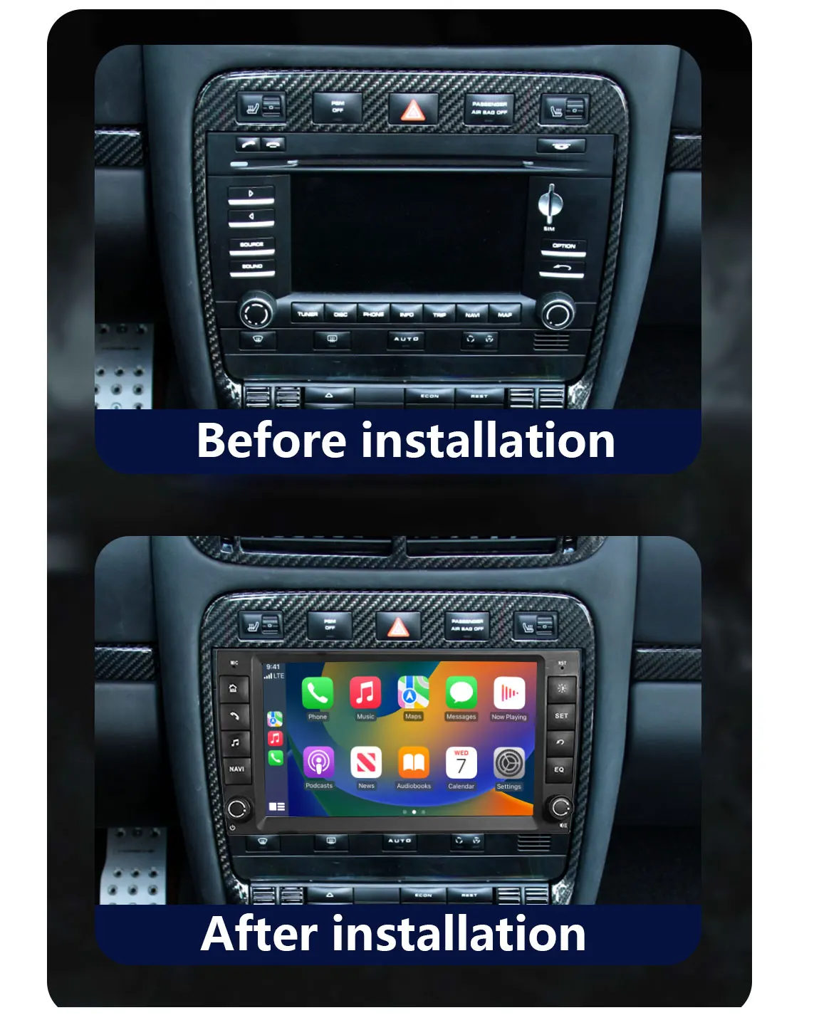CHSTEK Car Radio Android 13 Player for Porsche Cayenne 955 957 9PA 2002-2010 CarPlay Navigator Multimedia Bluetooth 4G GPS WiFi