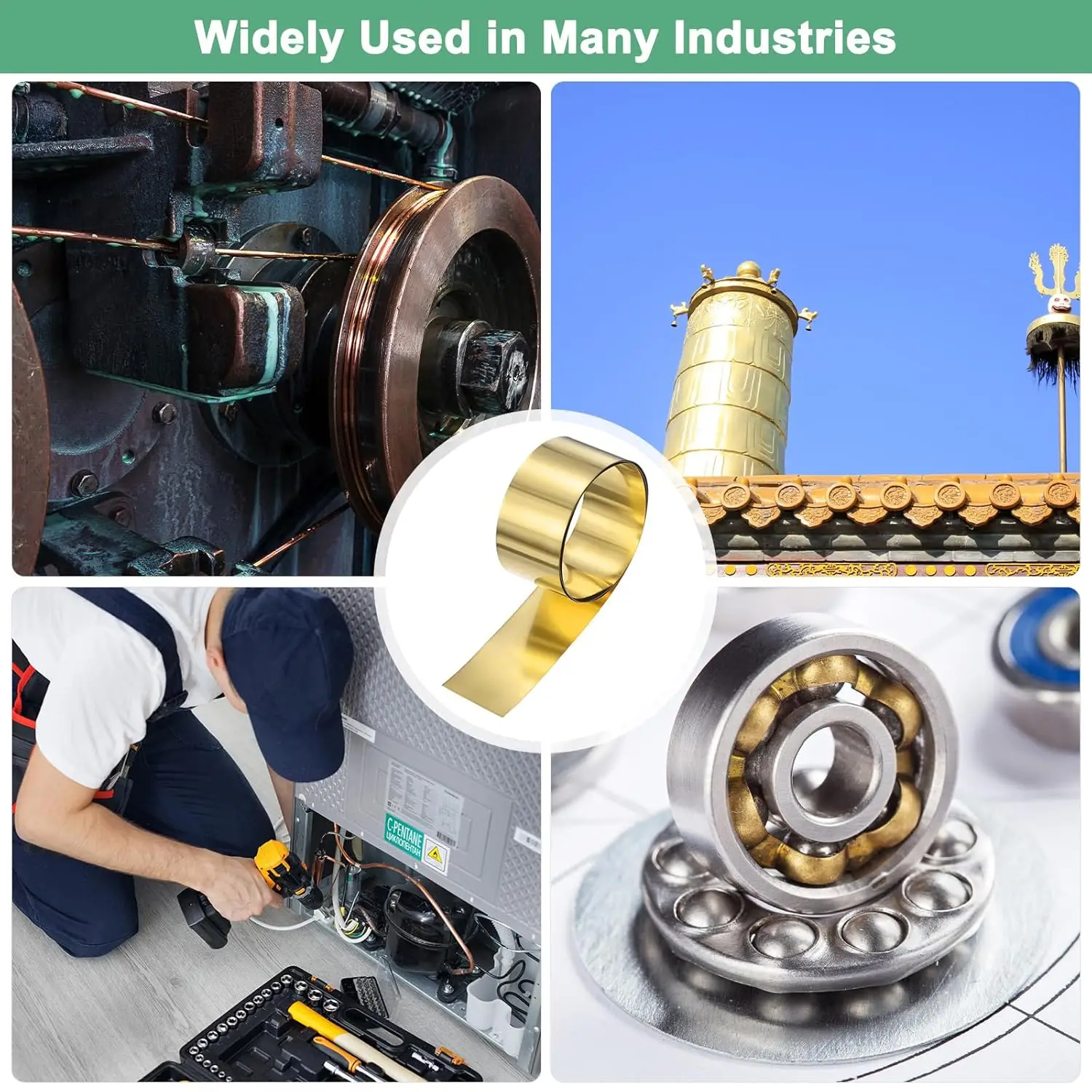 Brass Metal Thin Sheet Foil Plate Flash 0.1mm 0.2mm 0.3mm 0.5mm Thickness 10mm to 50mm Brass Strip 1 Meter