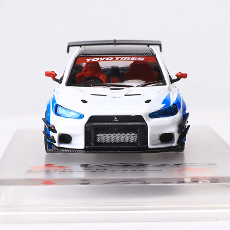 Cm 1/64 Mitsubishi Lancer Evolutie X Varis Wit Gelegeerd Speelgoed Motorvoertuig Giest Metalen Model Geschenken