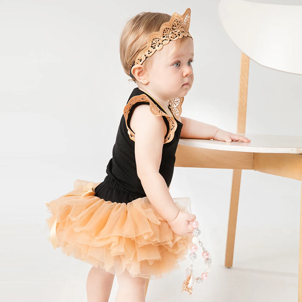 

Princess Skirt Suit Clothes Girls Romper Dress Tulle Outfit Sleeveless