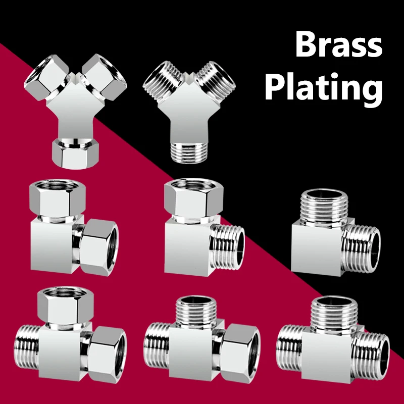 

1/2 "латунное покрытие, трехходовой разветвитель, фитинги для живой соединения, быстроразъемный тройник, локоть, прямое соединение