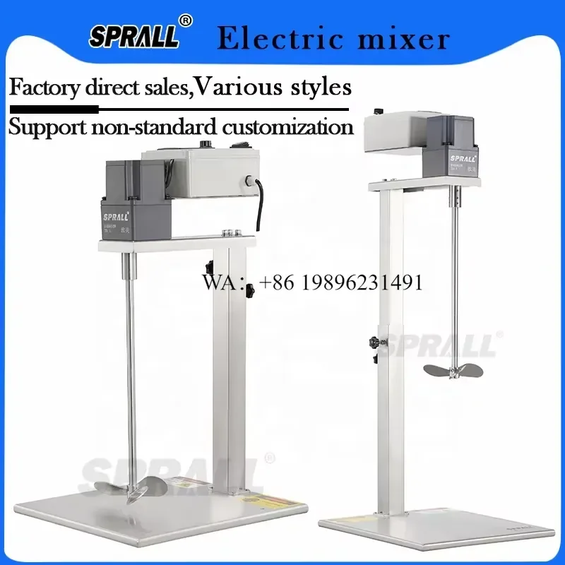 Wmwmnu for SPRALL Industrial Overhead Blender Agitator Cosmetic Stirrer Paint Lab Shower Gel Liquid Detergent Shampoo