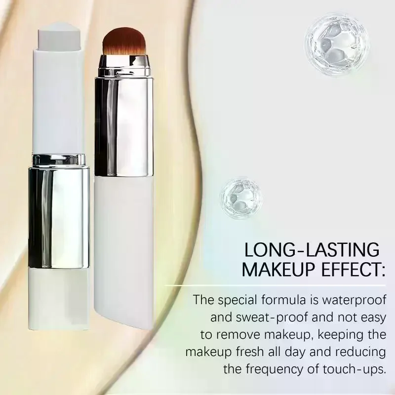 Ivory White Two-In-One Color-Changing Foundation Stick Light Moisturizing, Nourishing Matte Clear And Natural Makeup Effect