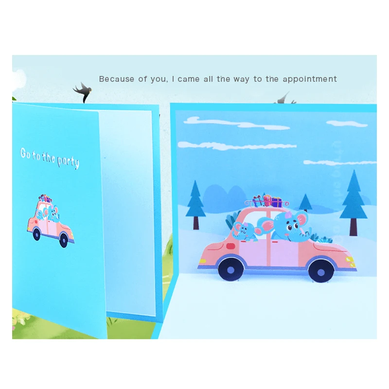 

Drive Me Home 3D Pop Up Birthday Card, Party Invitation, Anniversary, Birthday Gift, Sympathy Card, Thinking of You