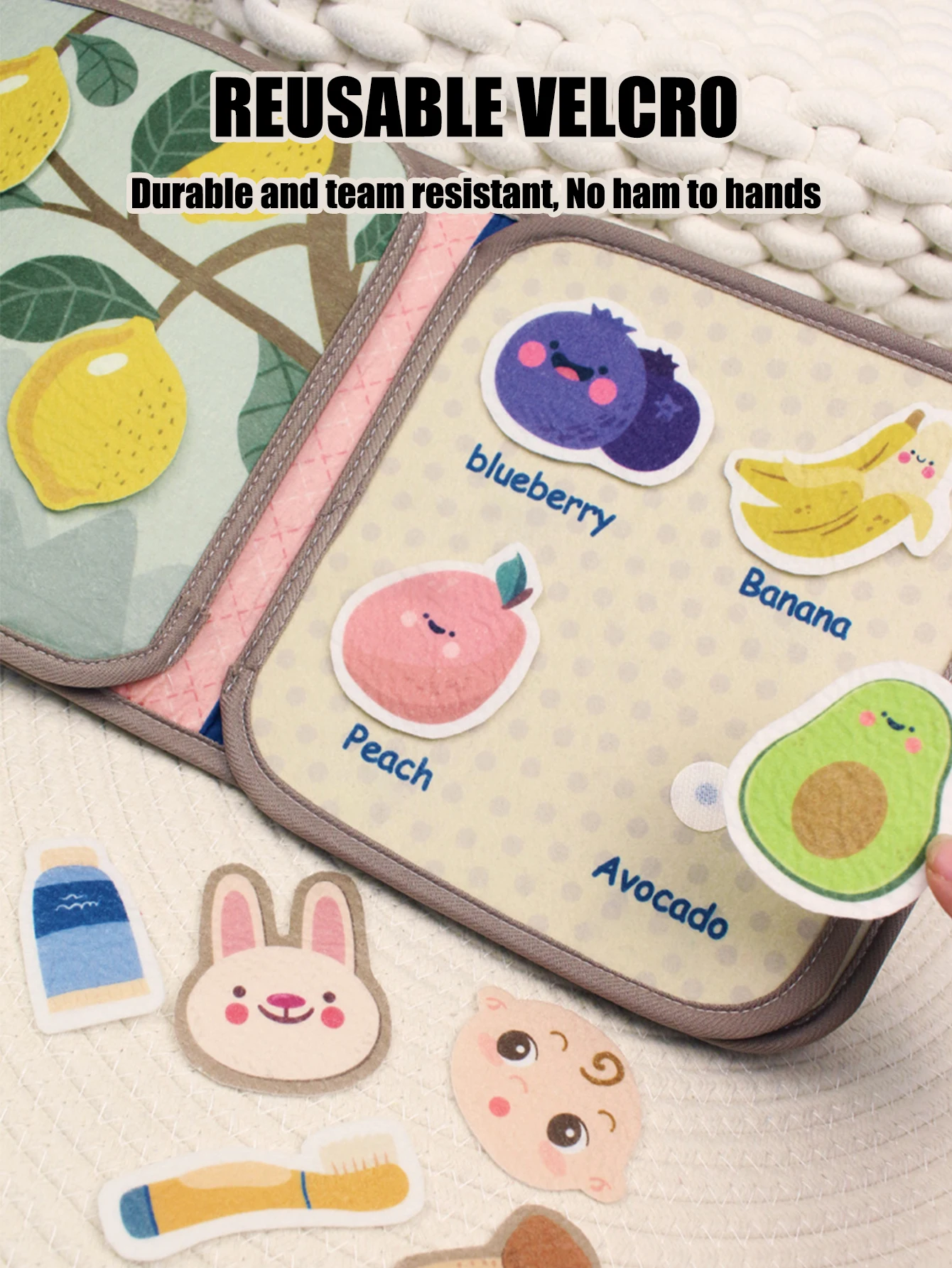 1 pz morbido libro per bambini Montessori prima educazione libro di stoffa tranquillo giocattoli di apprendimento per neonati 0-6 mesi in su illuminazione puzzle