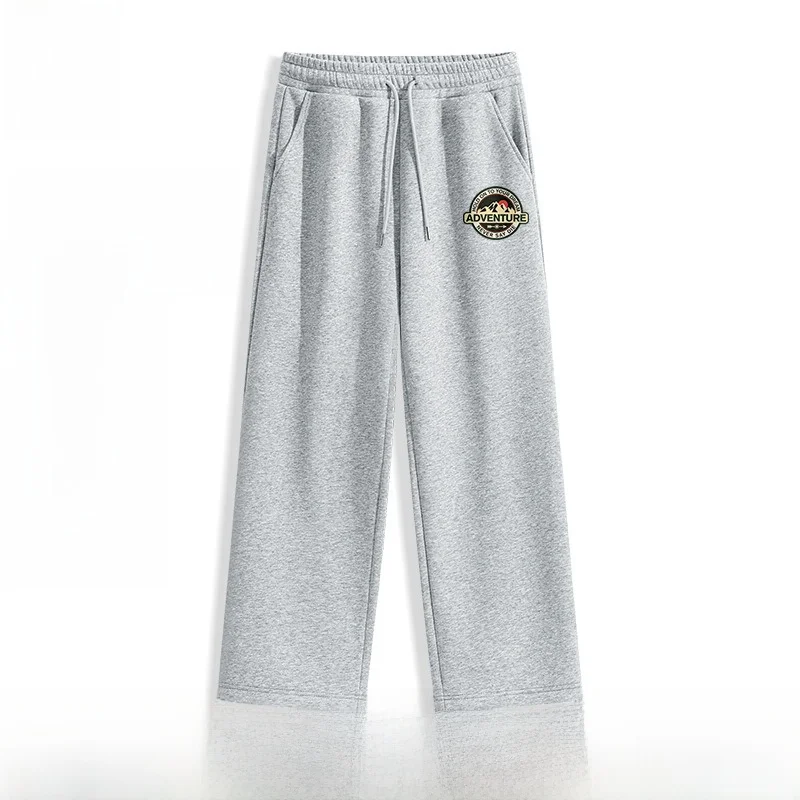 

Genio Lamode Men's Trendy Straight Leg Pants Winter Fce Lined Casual Drapey Sweatpants Comfortable Warm Loose Fit Trousers