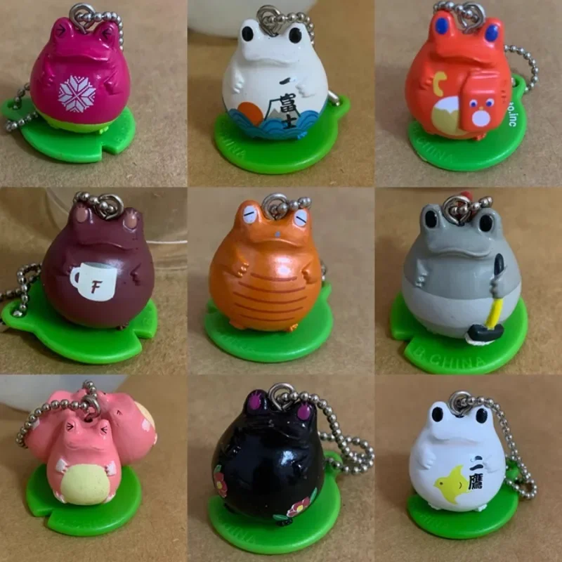 BANDAI Japan Original Kawaii Gashapon Figure Anime Figurine Cute Frog Keychain Capsule Toys Kids Gift