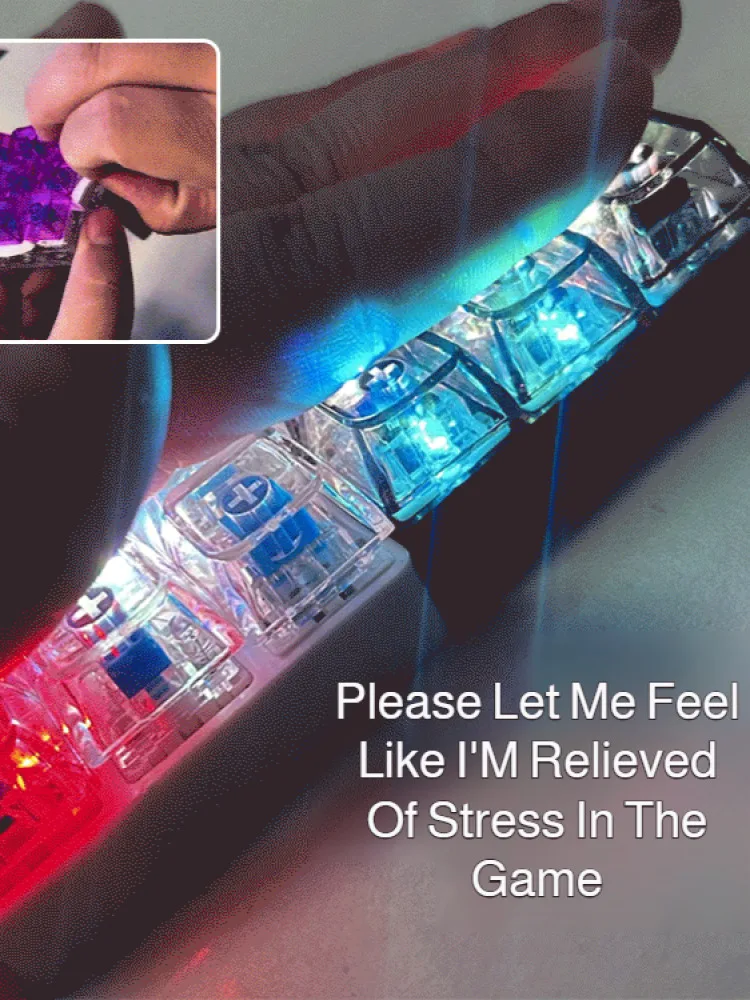 Keyboard decompressor pendant mechanical decompressor luminous nine-key button block decompression keyboard