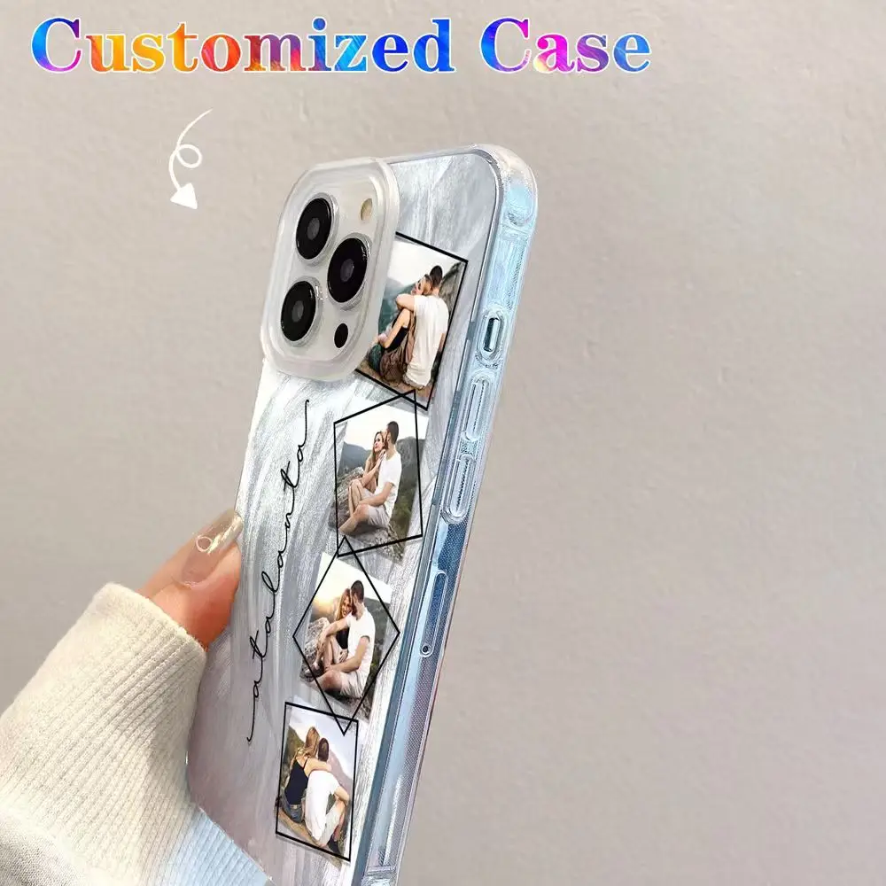 لتقوم بها بنفسك متعددة صور تخصيص ريشة ضوء غطاء واقٍ مزخرف لهاتف آيفون 16 15 14 13 12 11 Pro Max SE 2020 2022 XS XR 7 8 Plus الغطاء الخلفي #6