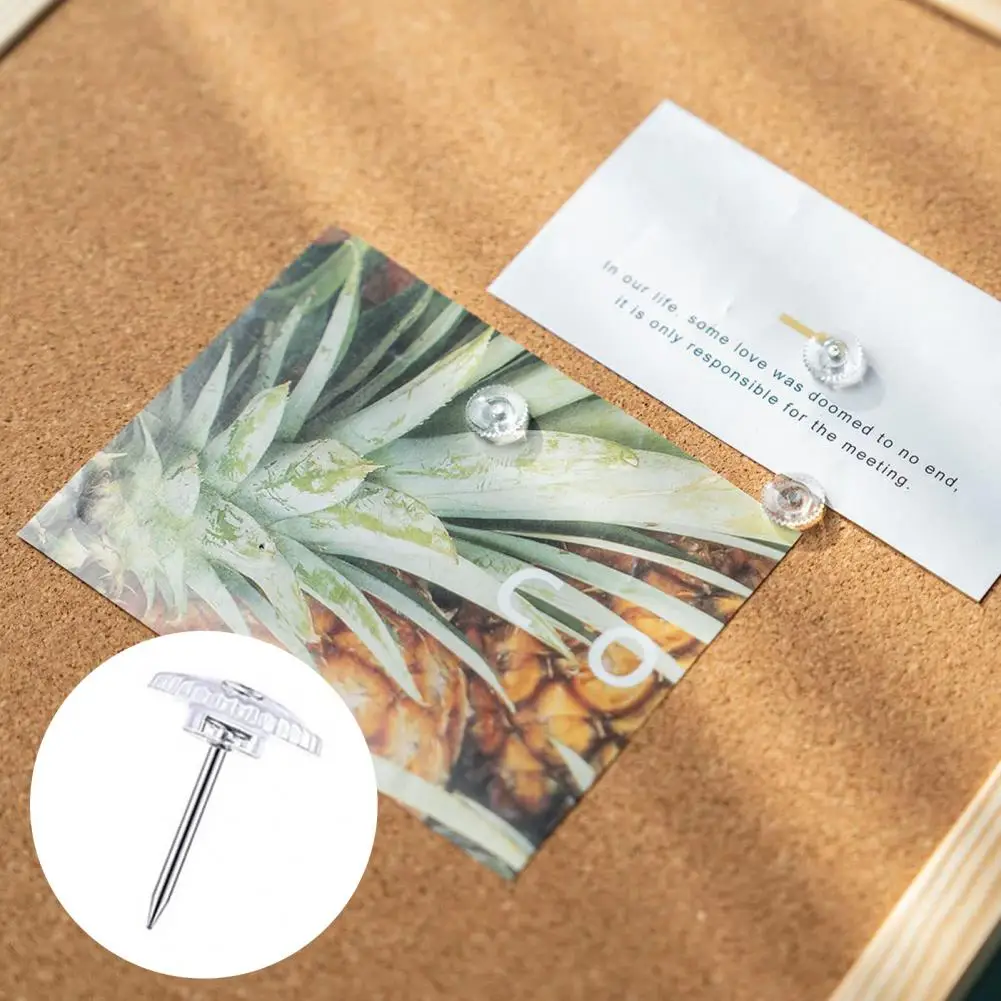 プラスチック製の透明なプッシュピン,100個,プッシュピン,画鋲,写真,壁,学校,事務用品