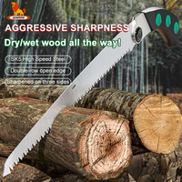 WYNN'S Curved SK5 Hand Saw 3-Edge Teeth Pruning Saw Single-Hand for Woodworking Outdoor Garden Hand Cutting Tool with Scabbard