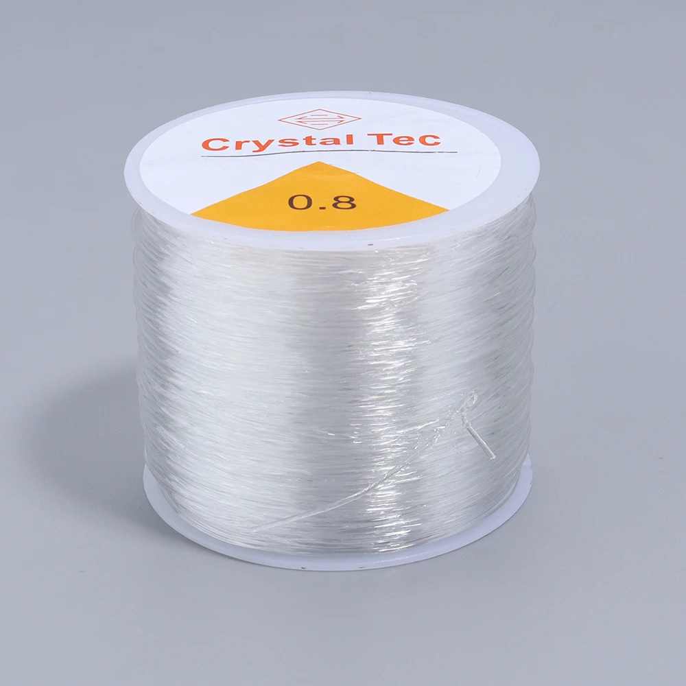 0,4-1mm Elastische Kristall Schnur Transparent Perlen Faden Stretch String Linie Für Schmuck Machen DIY Halskette Armbänder Material