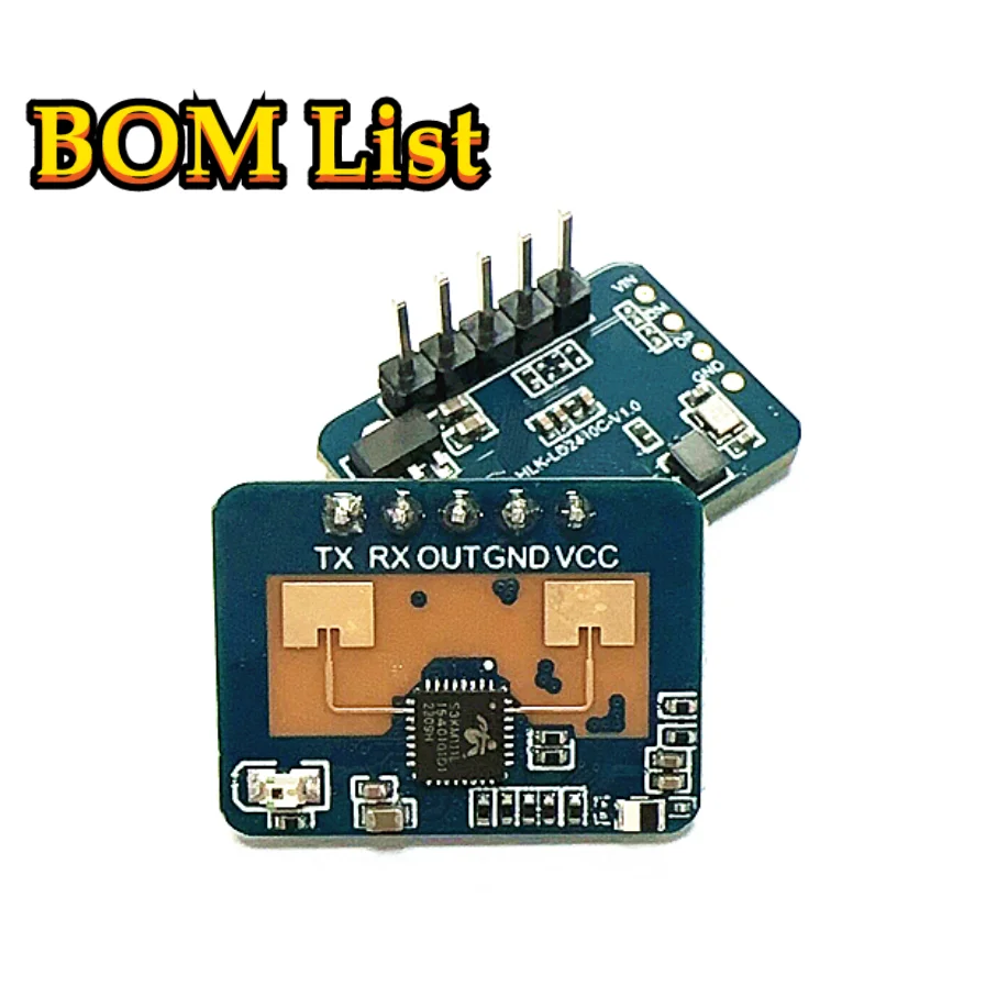 Hi-Link HLK-LD2410C LD2410C 24Ghz czujnik obecności człowieka fala milimetrowa moduł czujnika radarowego wykrywanie ruchu