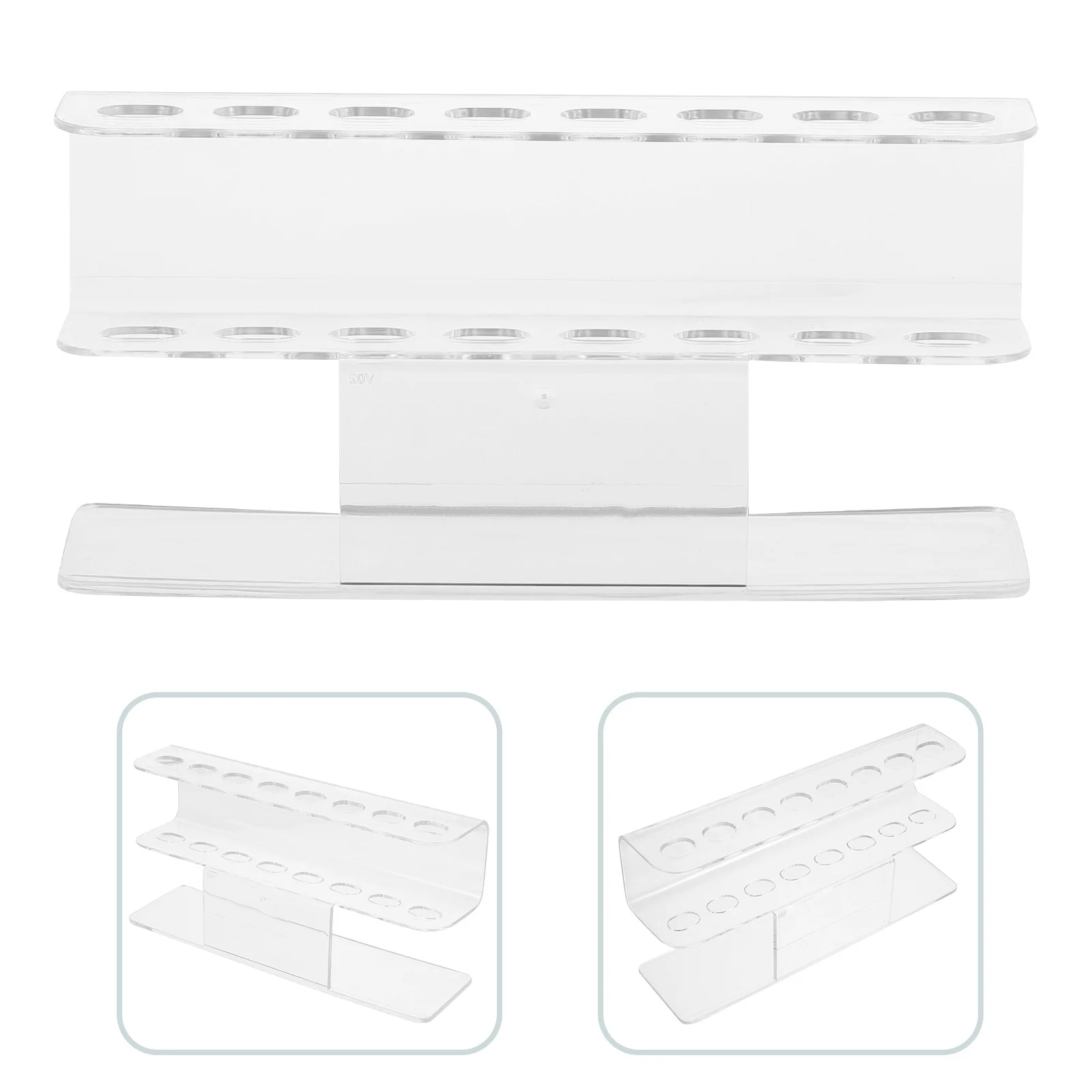 

8 Hole Acrylic Tweezer Holder Simple Design Durable Clear Storage Stand for Beauty Salon Home Professional Use Lash Tweezers