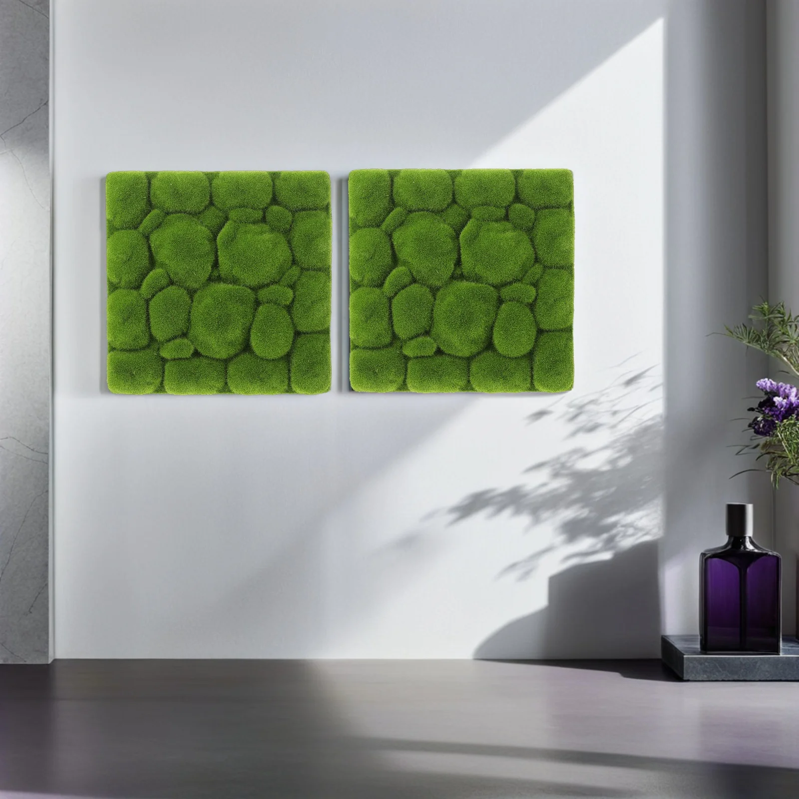 

3pcs Fake Moss Foam Board Artificial Greenery Wall Decor Diy Home Wedding Flower Arrangement Supplies Hanging Decoration