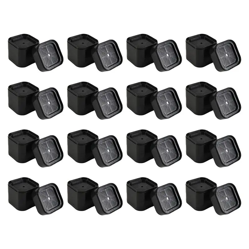 AB11-Furniture Risers Adjustable Bed Risers 2.2 Inch Stackable Heavy Duty Bed Lifts Risers Square Bed Raising Blocks 16 Pcs
