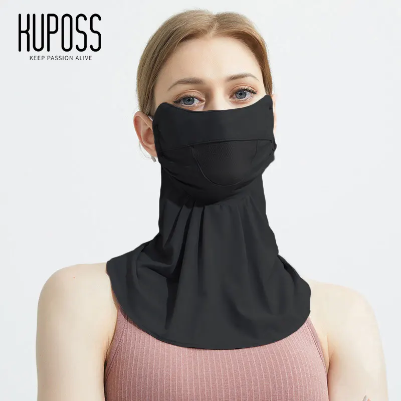 

KUPOSS Ice Silk UPF 50+ Cycling Face Mask - Sun Protection 360° Neck Cover Anti-UV Summer Sports Gear for Running & Fishing