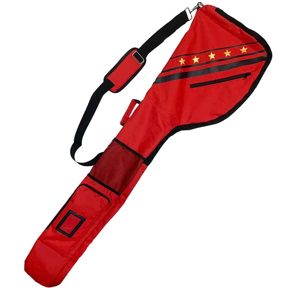 Foldable Nylon Golf Club Bag, Gun Bag, Resistant and Waterproof, Adjustable Shoulder Strap, 58-110cm Capacity, 7-10 Pieces