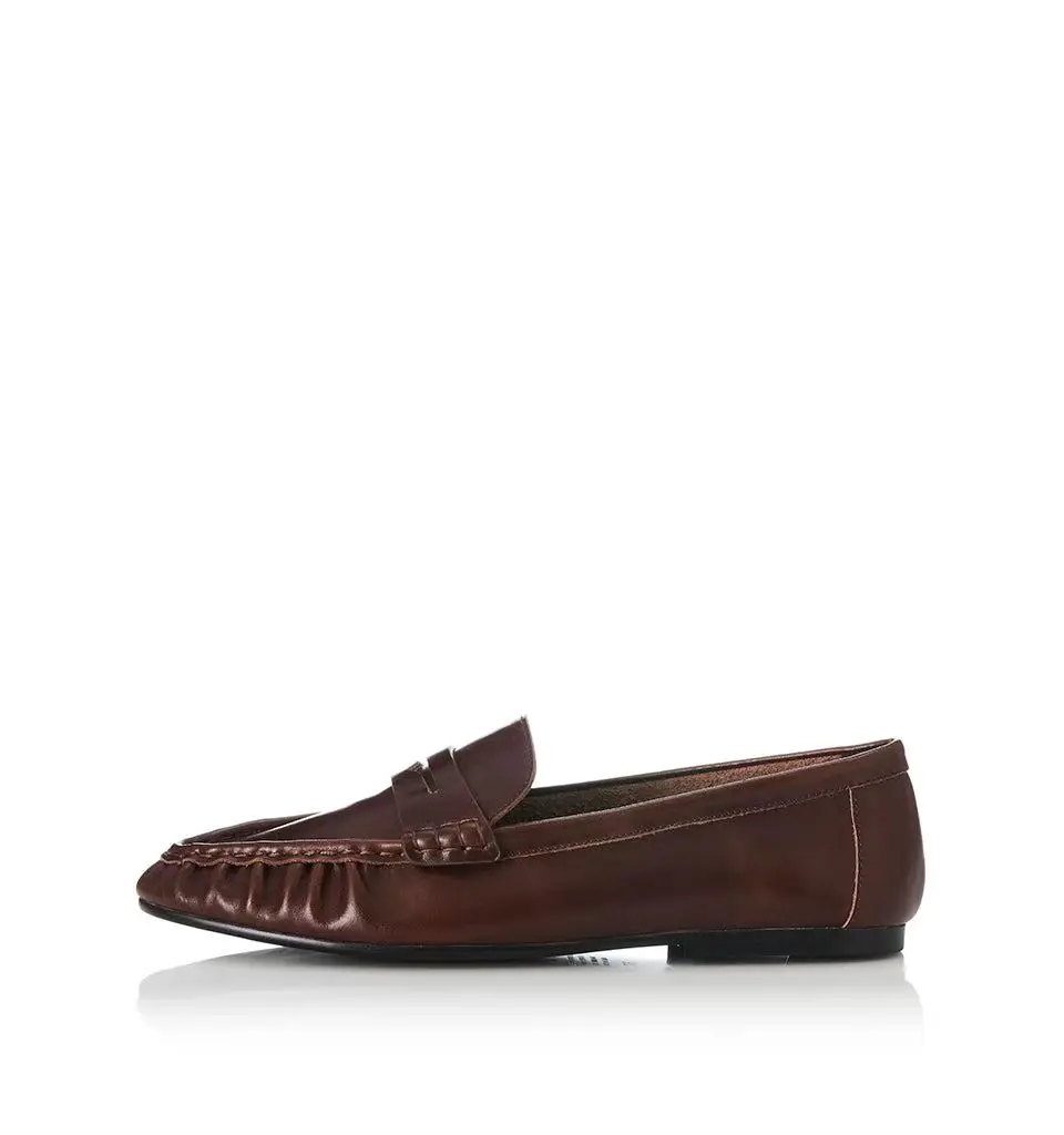 

ALIAS MAE2025 Spring and Autumn New Product Leather Wrinkled Toe with Women's Soft Bottom Shallow Mouth Single Shoe